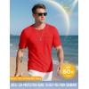 imageMAGCOMSEN Mens Pocket T Shirts Cooling UPF 50 Summer Tee Shirt Short Sleeve Crewneck Tee Cotton Lightweight Casual TShirtTomato Red