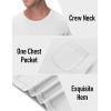 imageMAGCOMSEN Mens Pocket T Shirts Cooling UPF 50 Summer Tee Shirt Short Sleeve Crewneck Tee Cotton Lightweight Casual TShirtWhite