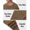 imageMAGCOMSEN Mens Pocket T Shirts Cooling UPF 50 Summer Tee Shirt Short Sleeve Crewneck Tee Cotton Lightweight Casual TShirtWolf Brown