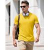 imageMAGCOMSEN Mens Pocket T Shirts Cooling UPF 50 Summer Tee Shirt Short Sleeve Crewneck Tee Cotton Lightweight Casual TShirtYellow