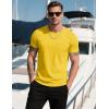 imageMAGCOMSEN Mens Pocket T Shirts Cooling UPF 50 Summer Tee Shirt Short Sleeve Crewneck Tee Cotton Lightweight Casual TShirtYellow
