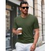imageMAGCOMSEN Mens Pocket T Shirts Short Sleeve Cotton Moisture Wicking Plain Tshirts Casual Lightweight Summer Basic TeesArmy Greencotton