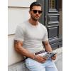 imageMAGCOMSEN Mens Pocket T Shirts Short Sleeve Cotton Moisture Wicking Plain Tshirts Casual Lightweight Summer Basic TeesBeigecotton Blend