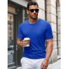 imageMAGCOMSEN Mens Pocket T Shirts Short Sleeve Cotton Moisture Wicking Plain Tshirts Casual Lightweight Summer Basic TeesBright Bluecotton