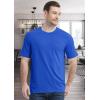 imageMAGCOMSEN Mens Pocket T Shirts Short Sleeve Cotton Moisture Wicking Plain Tshirts Casual Lightweight Summer Basic TeesBright Bluecotton