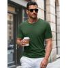 imageMAGCOMSEN Mens Pocket T Shirts Short Sleeve Cotton Moisture Wicking Plain Tshirts Casual Lightweight Summer Basic TeesDark Greencotton Blend