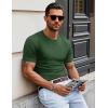 imageMAGCOMSEN Mens Pocket T Shirts Short Sleeve Cotton Moisture Wicking Plain Tshirts Casual Lightweight Summer Basic TeesDark Greencotton Blend