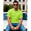 imageMAGCOMSEN Mens Pocket T Shirts Short Sleeve Cotton Moisture Wicking Plain Tshirts Casual Lightweight Summer Basic TeesFluorescent Greencotton