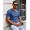 imageMAGCOMSEN Mens Pocket T Shirts Short Sleeve Cotton Moisture Wicking Plain Tshirts Casual Lightweight Summer Basic TeesGrey Bluecotton Blend