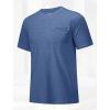 imageMAGCOMSEN Mens Pocket T Shirts Short Sleeve Cotton Moisture Wicking Plain Tshirts Casual Lightweight Summer Basic TeesGrey Bluecotton Blend
