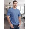 imageMAGCOMSEN Mens Pocket T Shirts Short Sleeve Cotton Moisture Wicking Plain Tshirts Casual Lightweight Summer Basic TeesGrey Bluecotton Blend