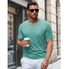 imageMAGCOMSEN Mens Pocket T Shirts Short Sleeve Cotton Moisture Wicking Plain Tshirts Casual Lightweight Summer Basic TeesGrey Greencotton