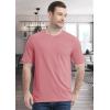 imageMAGCOMSEN Mens Pocket T Shirts Short Sleeve Cotton Moisture Wicking Plain Tshirts Casual Lightweight Summer Basic TeesGrey Pinkcotton