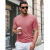 imageMAGCOMSEN Mens Pocket T Shirts Short Sleeve Cotton Moisture Wicking Plain Tshirts Casual Lightweight Summer Basic TeesGrey Pinkcotton
