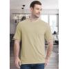 imageMAGCOMSEN Mens Pocket T Shirts Short Sleeve Cotton Moisture Wicking Plain Tshirts Casual Lightweight Summer Basic TeesKhakicotton