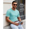 imageMAGCOMSEN Mens Pocket T Shirts Short Sleeve Cotton Moisture Wicking Plain Tshirts Casual Lightweight Summer Basic TeesLake Bluecotton