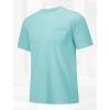 imageMAGCOMSEN Mens Pocket T Shirts Short Sleeve Cotton Moisture Wicking Plain Tshirts Casual Lightweight Summer Basic TeesLake Bluecotton