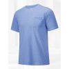 imageMAGCOMSEN Mens Pocket T Shirts Short Sleeve Cotton Moisture Wicking Plain Tshirts Casual Lightweight Summer Basic TeesLight Bluecotton Blend