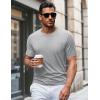 imageMAGCOMSEN Mens Pocket T Shirts Short Sleeve Cotton Moisture Wicking Plain Tshirts Casual Lightweight Summer Basic TeesLight Greycotton Blend
