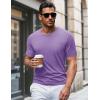 imageMAGCOMSEN Mens Pocket T Shirts Short Sleeve Cotton Moisture Wicking Plain Tshirts Casual Lightweight Summer Basic TeesLight Purplecotton