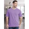 imageMAGCOMSEN Mens Pocket T Shirts Short Sleeve Cotton Moisture Wicking Plain Tshirts Casual Lightweight Summer Basic TeesLight Purplecotton
