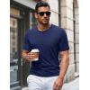 imageMAGCOMSEN Mens Pocket T Shirts Short Sleeve Cotton Moisture Wicking Plain Tshirts Casual Lightweight Summer Basic TeesNavycotton