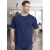 imageMAGCOMSEN Mens Pocket T Shirts Short Sleeve Cotton Moisture Wicking Plain Tshirts Casual Lightweight Summer Basic TeesNavycotton