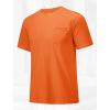 imageMAGCOMSEN Mens Pocket T Shirts Short Sleeve Cotton Moisture Wicking Plain Tshirts Casual Lightweight Summer Basic TeesOrangecotton