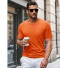 imageMAGCOMSEN Mens Pocket T Shirts Short Sleeve Cotton Moisture Wicking Plain Tshirts Casual Lightweight Summer Basic TeesOrangecotton