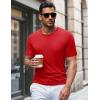 imageMAGCOMSEN Mens Pocket T Shirts Short Sleeve Cotton Moisture Wicking Plain Tshirts Casual Lightweight Summer Basic TeesRedcotton