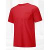 imageMAGCOMSEN Mens Pocket T Shirts Short Sleeve Cotton Moisture Wicking Plain Tshirts Casual Lightweight Summer Basic TeesRedcotton