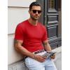 imageMAGCOMSEN Mens Pocket T Shirts Short Sleeve Cotton Moisture Wicking Plain Tshirts Casual Lightweight Summer Basic TeesRedcotton