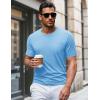 imageMAGCOMSEN Mens Pocket T Shirts Short Sleeve Cotton Moisture Wicking Plain Tshirts Casual Lightweight Summer Basic TeesWater Bluecotton
