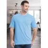 imageMAGCOMSEN Mens Pocket T Shirts Short Sleeve Cotton Moisture Wicking Plain Tshirts Casual Lightweight Summer Basic TeesWater Bluecotton