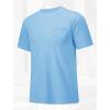 imageMAGCOMSEN Mens Pocket T Shirts Short Sleeve Cotton Moisture Wicking Plain Tshirts Casual Lightweight Summer Basic TeesWater Bluecotton