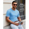imageMAGCOMSEN Mens Pocket T Shirts Short Sleeve Cotton Moisture Wicking Plain Tshirts Casual Lightweight Summer Basic TeesWater Bluecotton