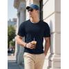 imageMAGCOMSEN Mens Pocket Tee Shirts UPF 80 Sun Protection Shirts Lightweight Moisture Wicking Crewneck Casual Summer TeesNavy