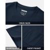 imageMAGCOMSEN Mens Pocket Tee Shirts UPF 80 Sun Protection Shirts Lightweight Moisture Wicking Crewneck Casual Summer TeesNavy