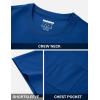 imageMAGCOMSEN Mens Pocket Tee Shirts UPF 80 Sun Protection Shirts Lightweight Moisture Wicking Crewneck Casual Summer TeesRoyal Blue