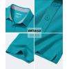 imageMAGCOMSEN Mens Polo Shirt Quick Dry Performance Short Sleeve Tactical Shirts Pique Jersey Golf ShirtBlue Green