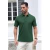imageMAGCOMSEN Mens Polo Shirt Quick Dry Performance Short Sleeve Tactical Shirts Pique Jersey Golf ShirtDark Green