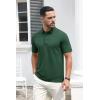 imageMAGCOMSEN Mens Polo Shirt Quick Dry Performance Short Sleeve Tactical Shirts Pique Jersey Golf ShirtDark Green