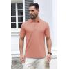 imageMAGCOMSEN Mens Polo Shirt Quick Dry Performance Short Sleeve Tactical Shirts Pique Jersey Golf ShirtGrey Pink