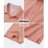 imageMAGCOMSEN Mens Polo Shirt Quick Dry Performance Short Sleeve Tactical Shirts Pique Jersey Golf ShirtGrey Pink