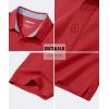 imageMAGCOMSEN Mens Polo Shirt Quick Dry Performance Short Sleeve Tactical Shirts Pique Jersey Golf ShirtTomato Red