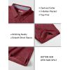 imageMAGCOMSEN Mens Polo Shirt Quick Dry Performance Short Sleeve Tactical Shirts Pique Jersey Golf ShirtWine