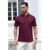 imageMAGCOMSEN Mens Polo Shirt Quick Dry Performance Short Sleeve Tactical Shirts Pique Jersey Golf ShirtWine Red