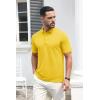 imageMAGCOMSEN Mens Polo Shirt Quick Dry Performance Short Sleeve Tactical Shirts Pique Jersey Golf ShirtYellow
