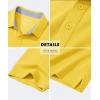 imageMAGCOMSEN Mens Polo Shirt Quick Dry Performance Short Sleeve Tactical Shirts Pique Jersey Golf ShirtYellow