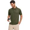 imageMAGCOMSEN Mens Polo Shirts Short Sleeve Athletic Tactical Casual Golf Shirts Dry Fit Moisture Wicking Collared ShirtArmy Green